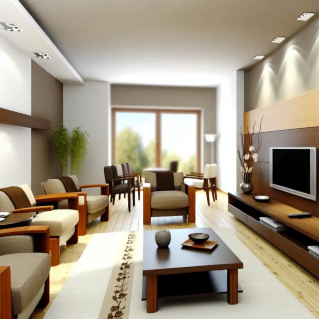 Współczesny salon z sofą, fotelem i stolikiem kawowym Doma Furni