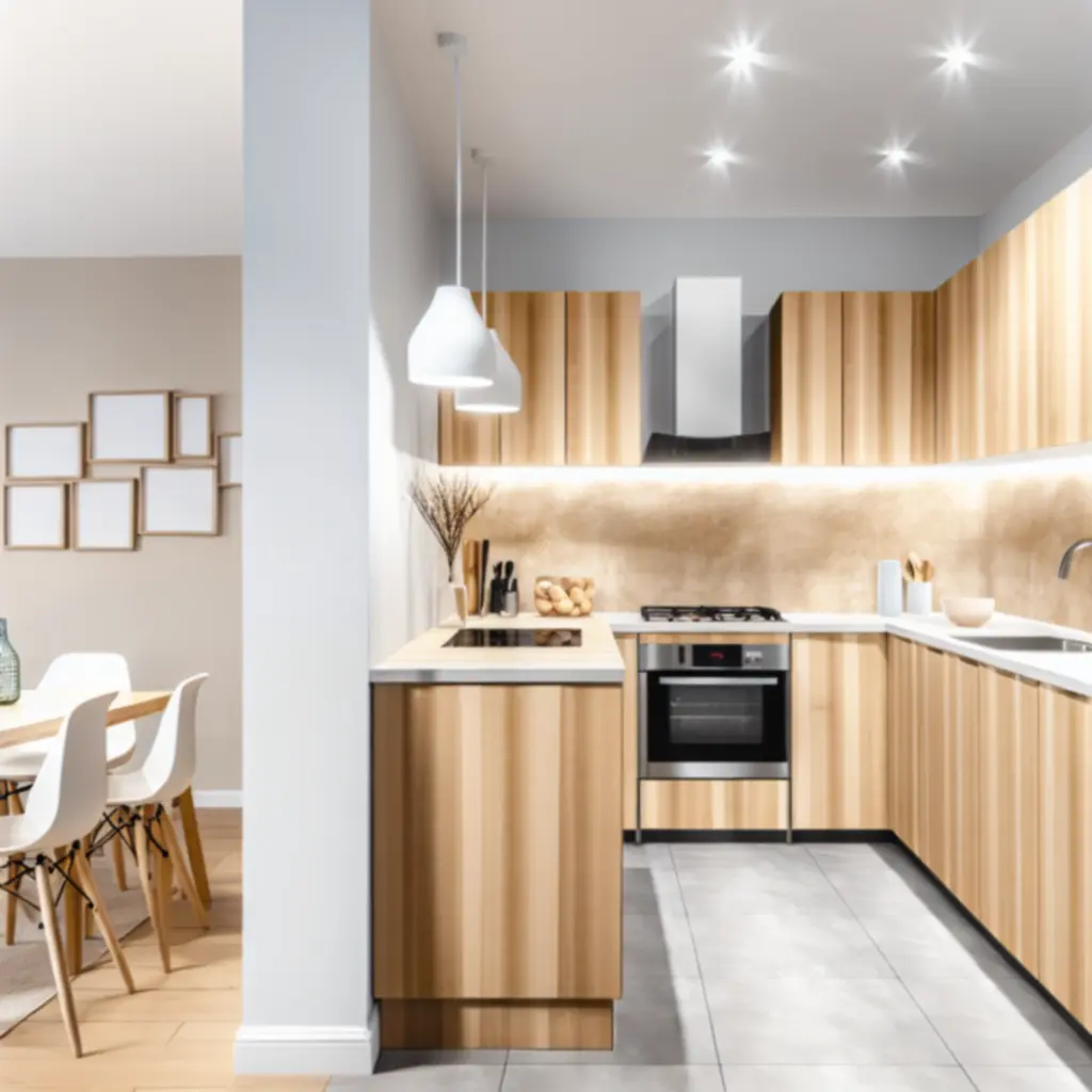 Modułowy zestaw kuchenny Doma Furni w nowoczesnym, jasnym wnętrzu